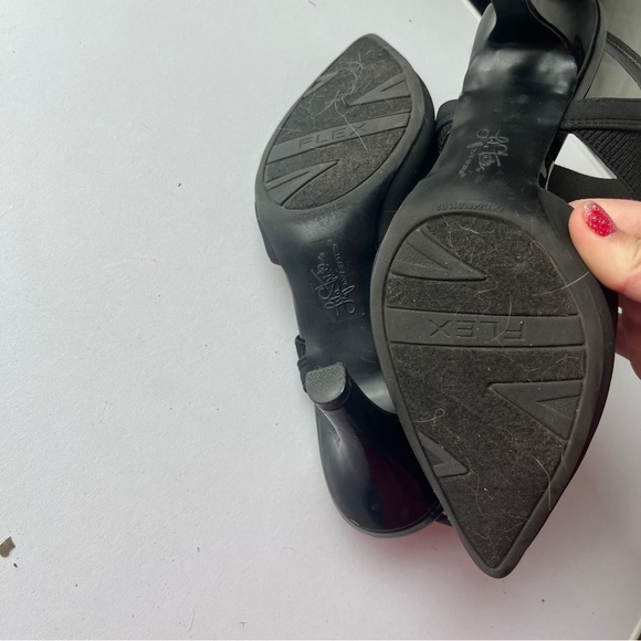 LifeStride Solace Black Heeled Slingback Pumps – Size 6 - Picture 7 of 8